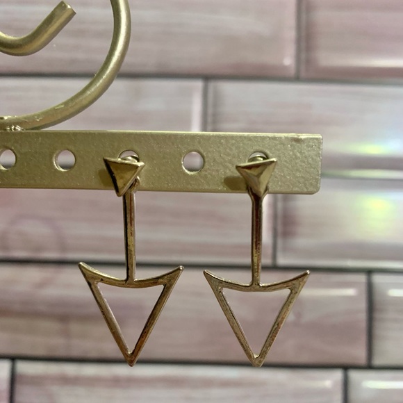 Unknown Jewelry - Silver Triangle Earring Jacket